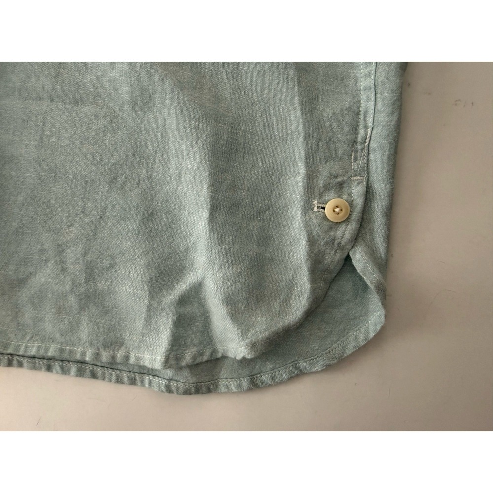 Outerknown Mens 2Xl Hemp Tencel Light Blue Short Sleeve Button Shirt Resort NWT - Picture 4 of 6